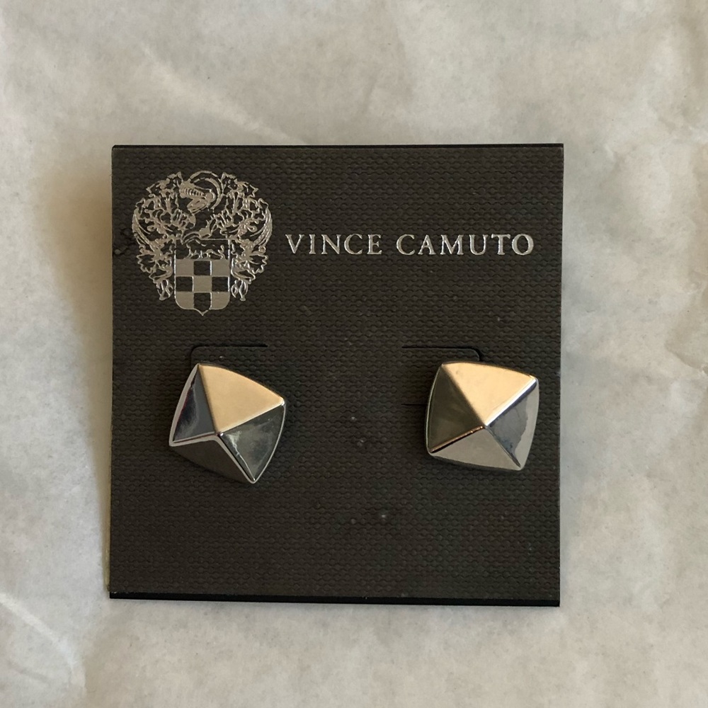 Vince Camuto Square Hematite Earrings
